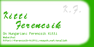 kitti ferencsik business card